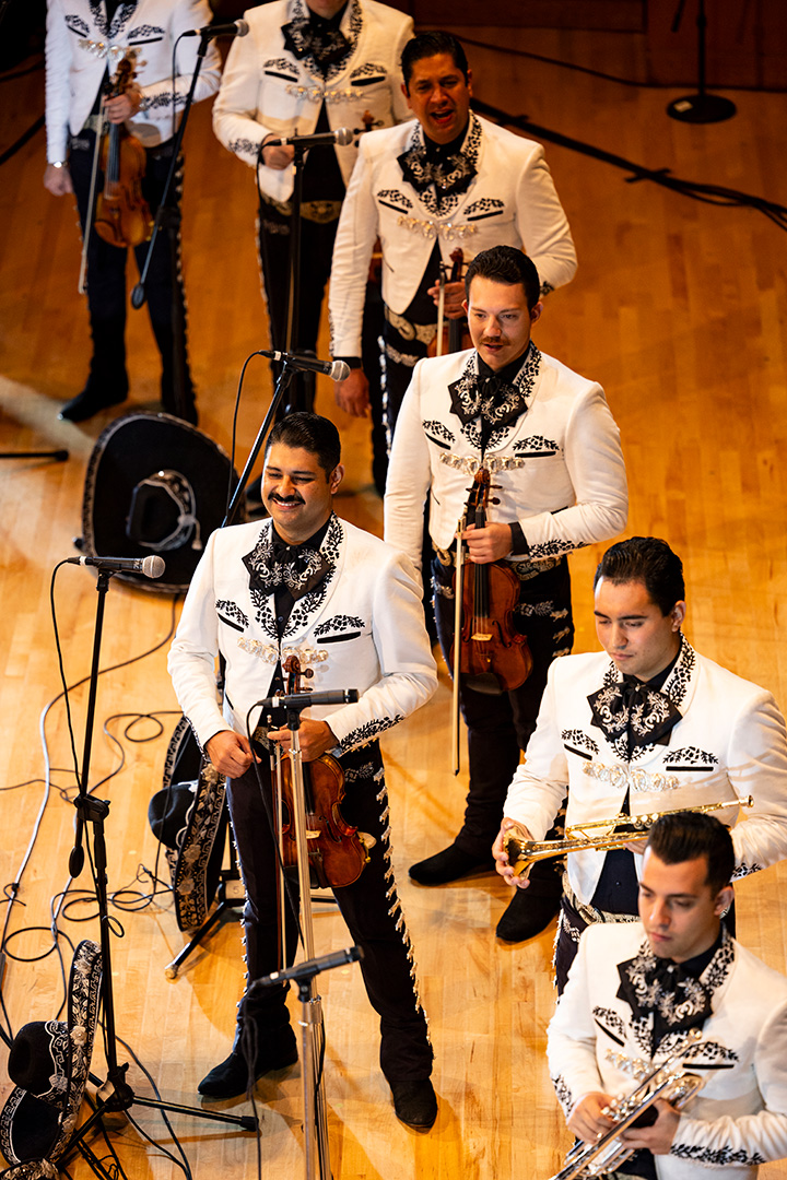 Mariachi Sol de México de José Hernández performs during a Clarke County School District field trip to the UGA Performing Arts Center Performances for Young People series. (Chamberlain Smith, University of Georgia Marketing and Communications)