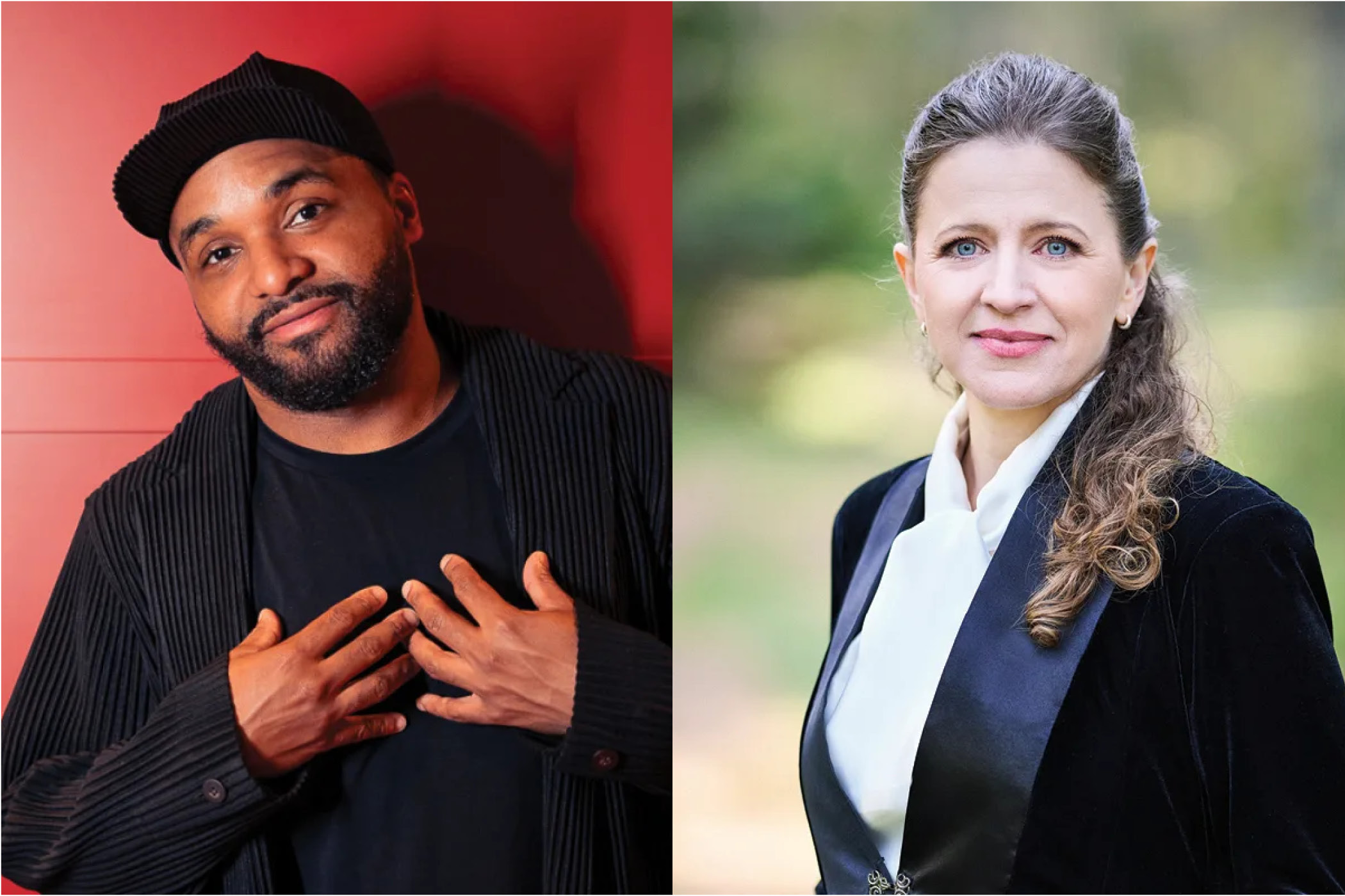 Sullivan Fortner, left, and Kristiina Poska, right, bring Gershwin's music to the Performing Arts Center. (Submitted photos)